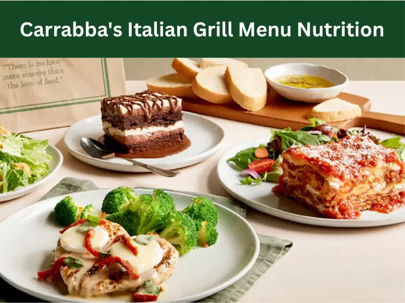 Carrabba's Italian Grill Menu Nutrition
